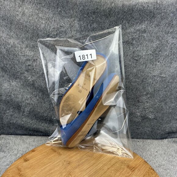 Rothy's Shoes Womens Size 5 Blue Mary Jane Flats Eco Knit Comfort Ballet - Picture 10 of 10